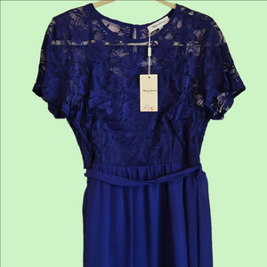 NWT... Royal Blue Dress By Manydress XL